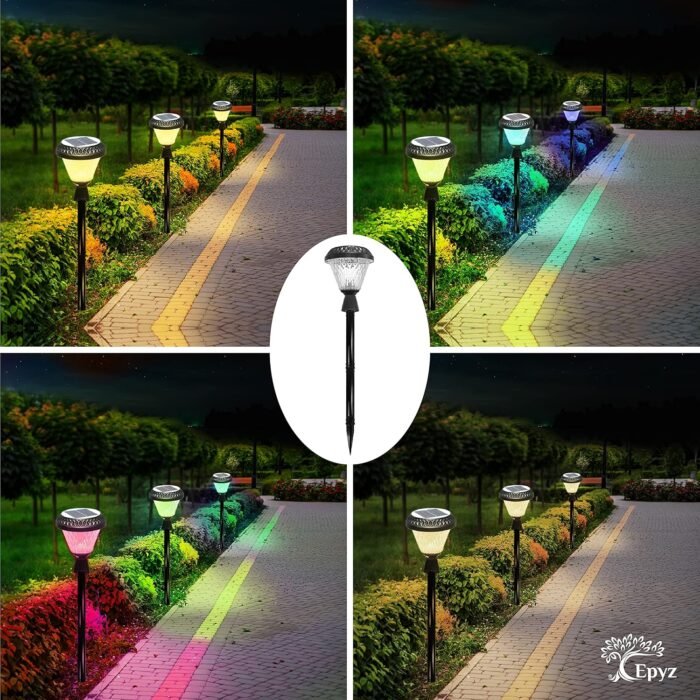 Epyz Solar Outdoor Garden LED Light Landscape, Pathway Lights (10, White Light)