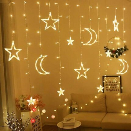 Toby’s Happy Moon Ramadan Moon Star Curtain Style Led Decor Light