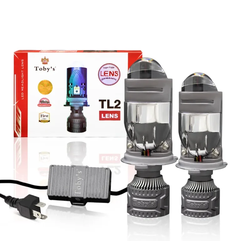 Tobys New TL2 H4 Led Headlight Bulbs with Mini Projector Lens High/Low beam With 6500K white light