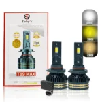 New T19 Max LED 9006 Headlight 65Watts Bulbs 3 Color Changing Light (6000K Diamond White, 3000K Golden Yellow, 4300K Warm White) for High Beam, Low Beam, or Fog Light