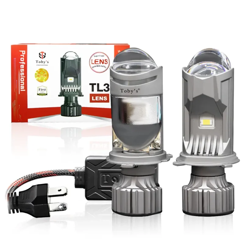 New TL3 H4 Led Headlight Bulbs with Mini Projector Lens, High/Low beam DC12V 6500K white light