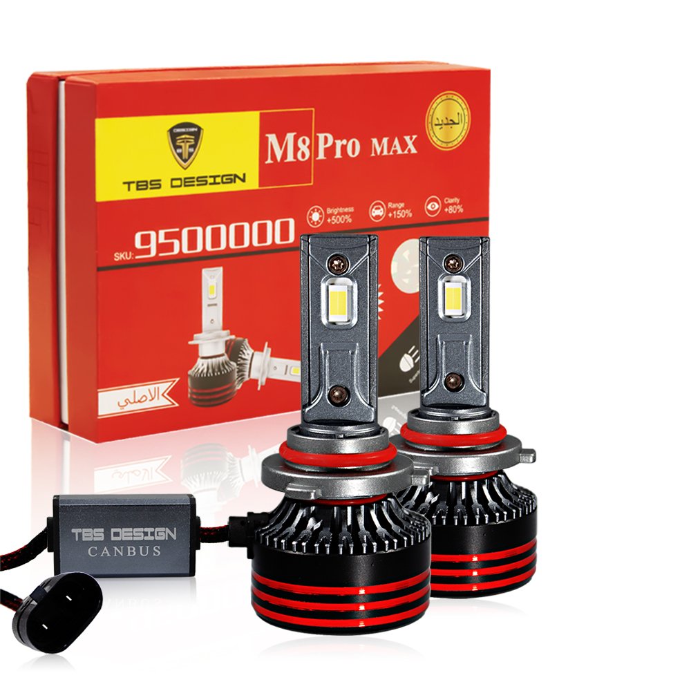TBS DESIGN M8Pro 9012 2 Pieces Car LED Headlight Original 110W Pair Power Pure White 6000K Color Temperature