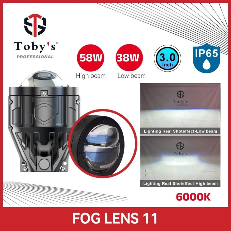 Toby’s High Power Fog Lens 11 – 3.0 Inch Bi-LED Projector Headlight with Waterproof IP65 Design