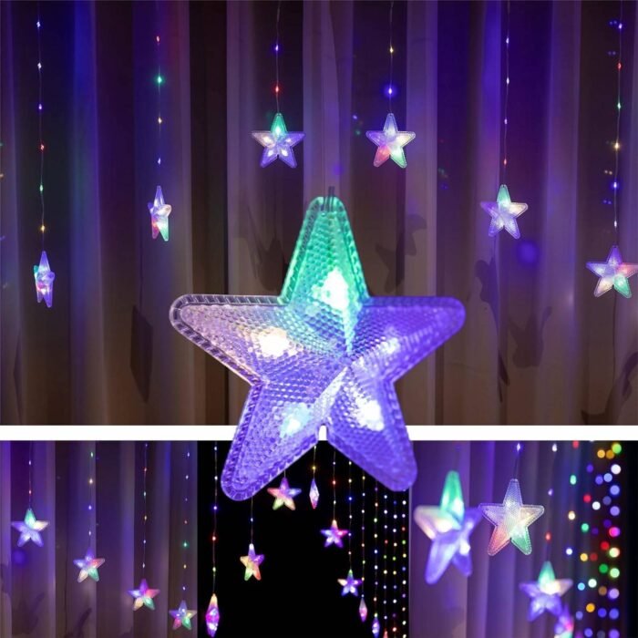 Tobys-New-Star-Curtain-Lights-for-Bedroom-12-Stars-138-RGB-LED-Window-Lights-with-8-Lighting-Modes-Fairy-Twinkle-Lights-Connectable-Waterproof-Ramadan-Decoration-RGB