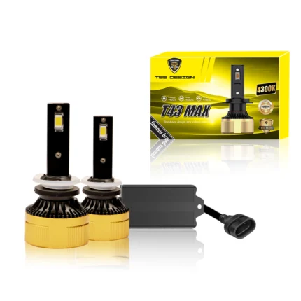 Toby’s T43 MAX 880 LED Headlights 80W Per Bulb with 8000LM 4300K Natural White Color Long-Lasting LED Upgrade Waterproof, Easy Fit Superior Brightness and Safe Night Driving