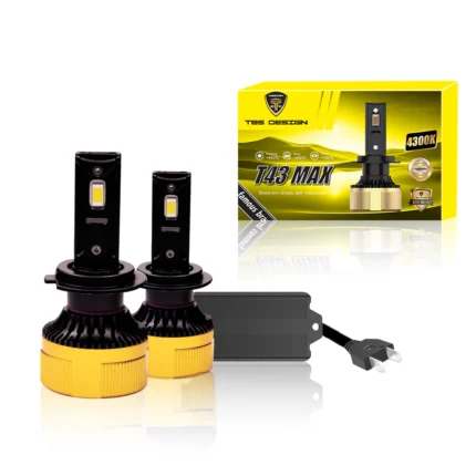 Toby’s T43 MAX H7 LED Headlights 80W Per Bulb with 8000LM 4300K Natural White Color Long-Lasting LED Upgrade Waterproof, Easy Fit Superior Brightness and Safe Night Driving