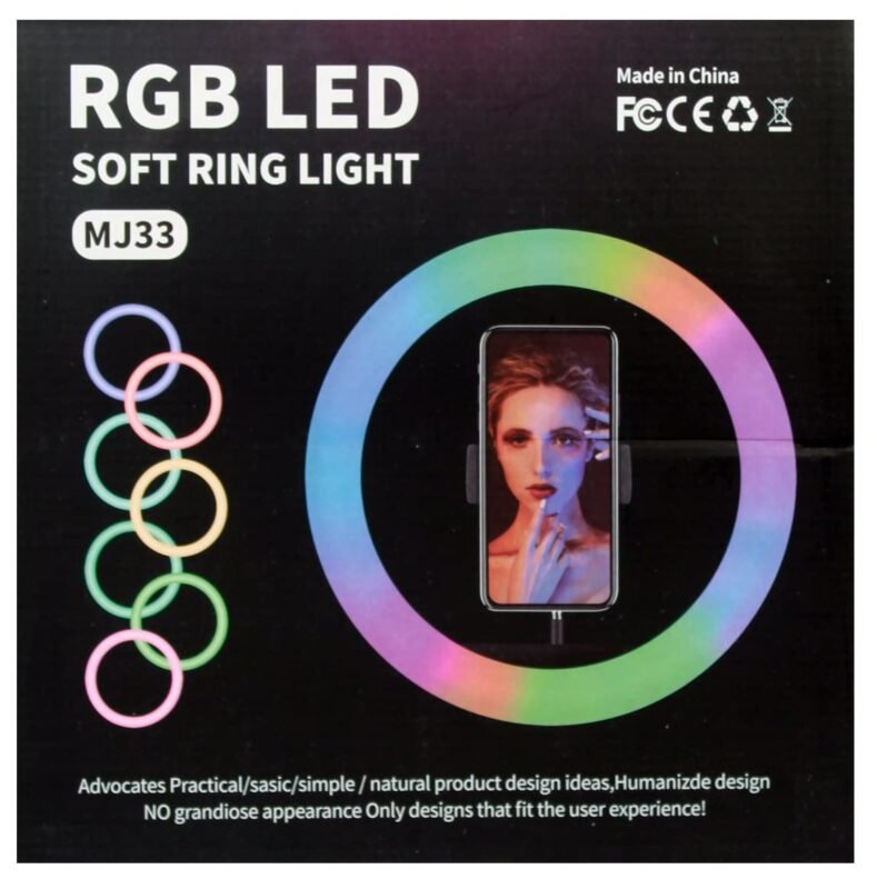 Meraki Wonder 10'' Desktop LED Ring Light with Adjustable Small Tripod Stand and Phone Holder, Selfie Ring Light USB Powered for Makeup, Live Streaming and YouTube Video Shooting (Multicolor)