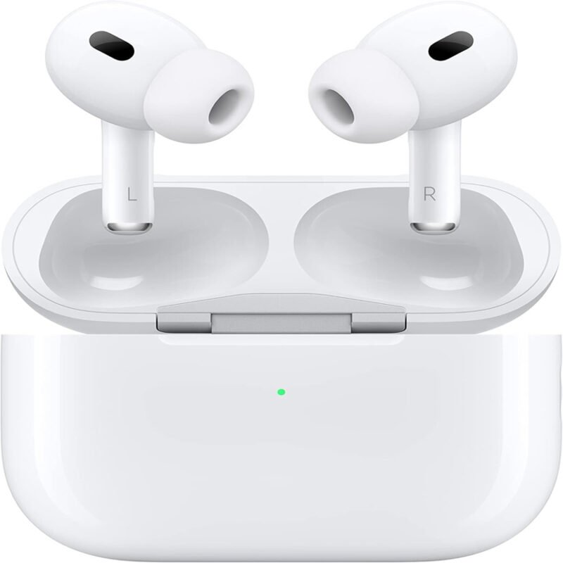 Apple AirPods Pro 2 Wireless Earbuds, Bluetooth Headphones, Active Noise Cancellation, Hearing Aid Feature, Transparency, Personalized Spatial Audio, High-Fidelity Sound, H2 Chip, USB-C Charging