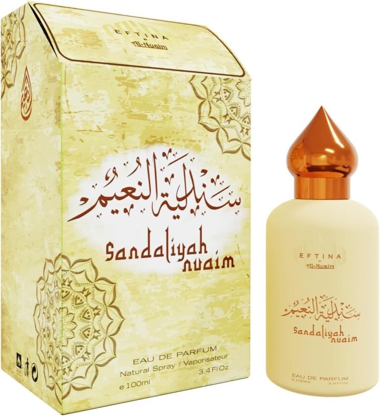Al Nuaim Sandaliyah Nuaim Eau De Parfum For Men & Women - 100ml | Luxurious and Captivating Fragrance with Modern Amber | Timeless Sandalwood Notes