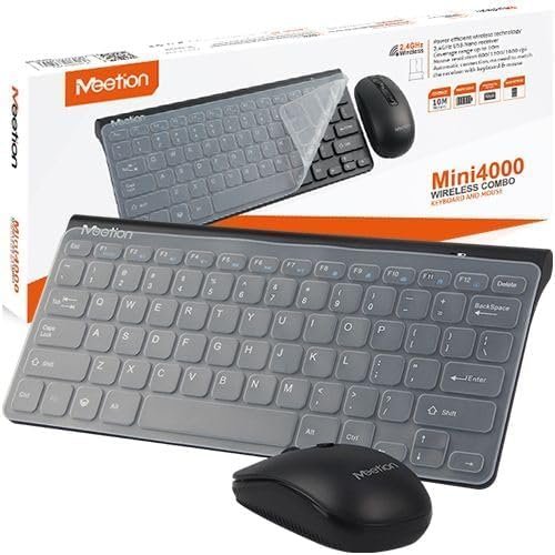 MEETION Wireless Keyboard & Mouse Combo – Slim Durable 2.4GHz Set for Home Office and Smart Devices