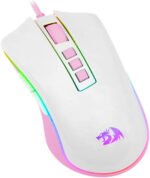 ماوس الألعاب Redragon Cobra Lollipop M711WP، مزود بمستشعر Pixart PWM3327، ودقة تصل إلى 12400 نقطة في البوصة، و8 أزرار قابلة للبرمجة، وغلاف من النايلون المضفر، ومنفذ USB 2.0، وطول كابل 1.5 متر، أبيض/وردي |