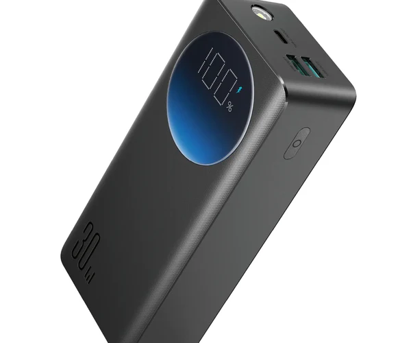 A Joyroom Power Bank, specifically model JR-PBF01.