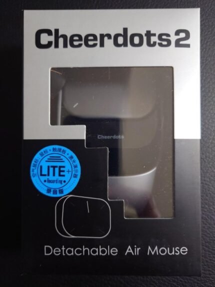 Cheerdots2 Bluetooth Detachable Air Mouse, Wireless Touchpad with Voice Recording, Presentation Remote Control with Laser Pointer for Mac, PC, Laptop, Windows & iOs (Black) - Ovalco Mart